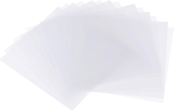 15-Pack 4 mil 12-Inch-by-12-Inch Blank Stencil Sheet for Cricut Vinyl, Silhouette, Transparent PET Acetate Mylar Craft Template Material
