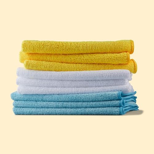 Amazon Basics Microfiber Cleaning Cloths, Ultra Absorbent, Scratch-Free - Image 6