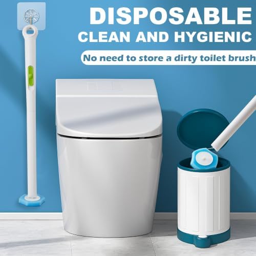 Disposable Toilet Brush and Holder Set, 24 Toilet Wand Refills - Image 6
