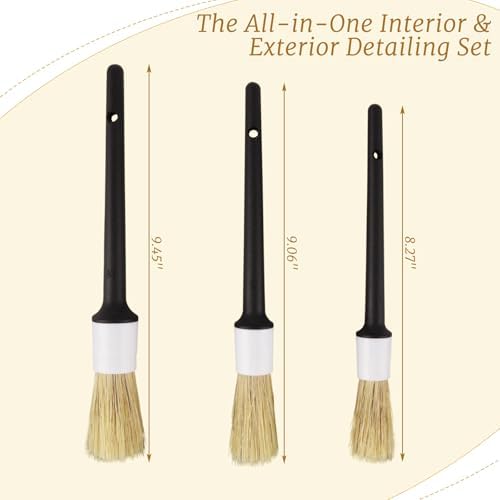 ZUFECY 3-Pack Car Detailing Brushes, and Tight Crevices - Image 6