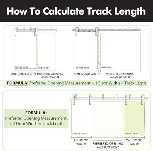 Homacer Brushed Nickel Double Track U-Shape Bypass Sliding Barn Door Hardware - Image 7