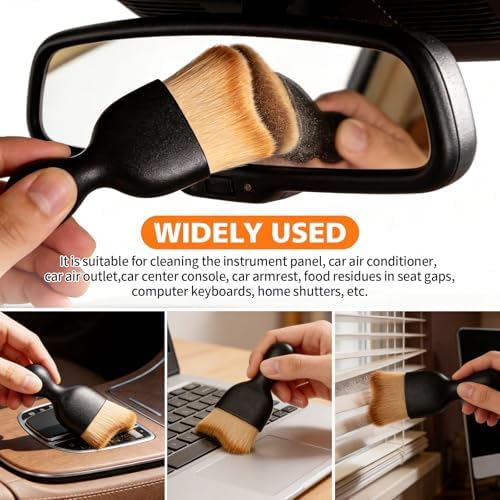 8PCS Car Detailing Brush Set, Car Interior and Exterior Soft Bristle Cleaning - Image 7