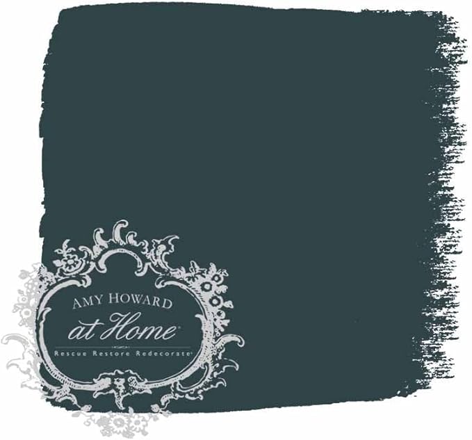 AMY HOWARD AT HOME Chalk-Based One Step Paint for Furniture, Cabinetry, Decor, Finish, and More | No Stripping, Sanding, or Priming | Dark Base | 32 Ounce | Midsummer Nights