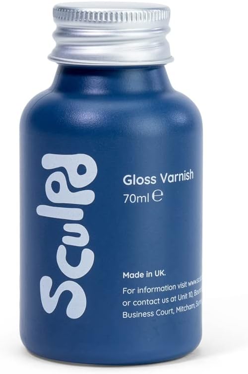 Sculpd Clear Glaze for Air Dry Clay and Acrylic Paint, Create Waterproof Pottery from Home, Scratch Resistant, Gloss Varnish