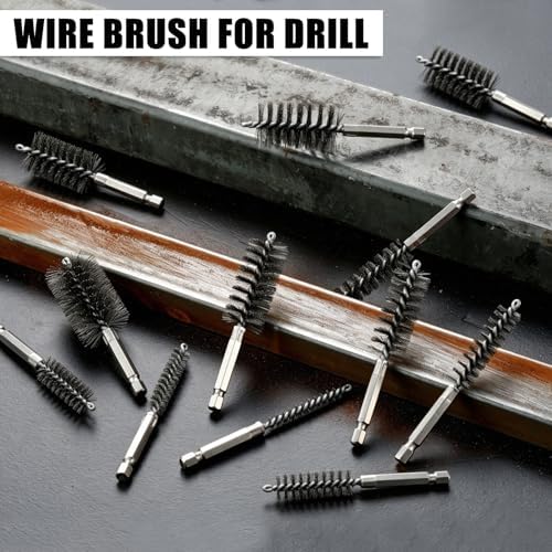 MAXMAN 12pcs Wire Brush Set, 1/4" Hex Stainless - Image 7