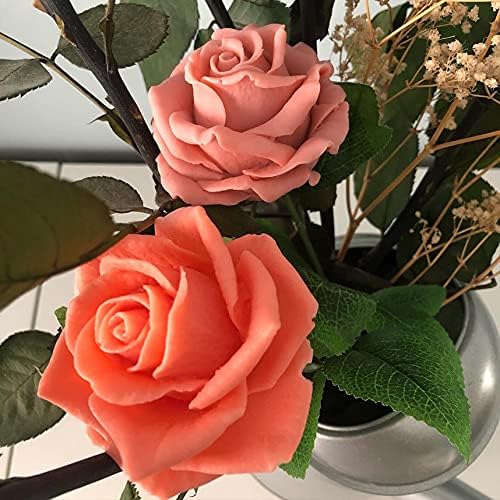 3D Flower Beautiful Bloom Rose Mold for Candle Making Candle Making Mould Soap Making Silicone Fondant Soap 3D Cake Molds Epoxy Resin Wax Cupcake Jelly Candy Chocolate Decoration Baking Tool Moulds