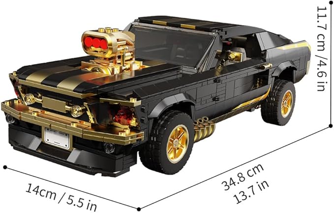 1:10 MOC Sports GTRS Car Building Blocks Toys Boys or Adults Kits, Building Set Raceing Car Model,Cars for Boys Age 14,(1680 Pieces)