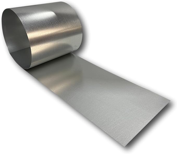 Eagle 1-24 Gauge KYNAR 500 Sheet Metal Flashing Rolls-10 FT Long-Heavy Duty-Commercial Grade-Roofing Flashing, Fascia Cover, Coping Cap-Multiple Sizes (36" x 10 FT, Galvanized)