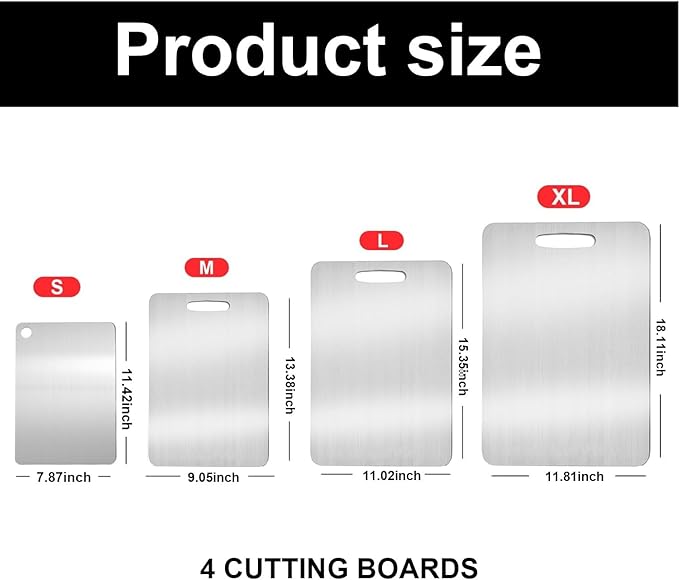 Titanium Cutting Boards for Kitchen,Katuchef Titanium Cutting Board,Non toxic Doubld-Side Available Chopping Boards, Easy to Clean and Store(1PC-L:15.35 * 11.02)