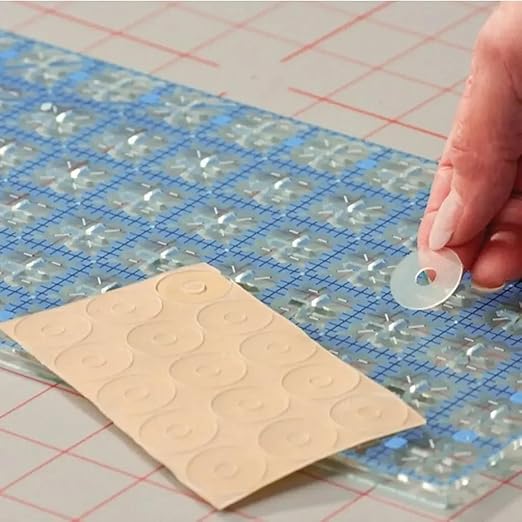 HONEYSEW Quilting Templates Acrylic Sewing Ruler with Non-Slip Rings for Quilting and Sewing Fabric Cutting Angles Rectangle Ruler (Triangle)