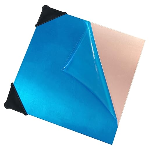2 Pieces 99.9% Pure Copper Sheet, 4" x 4",18 Gauge(1mm) Thickness, Film Attached Copper Plate, Great for Jewelry, Crafts, modelers