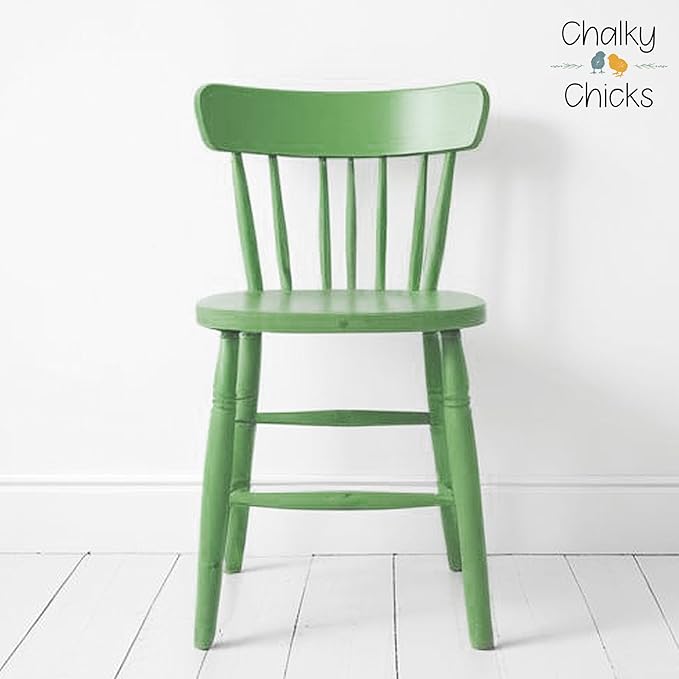 Chalky Chicks All-in-One Chalk Paint for Furniture or Cabinet - 4 Fl Oz - Matte Finish Lime Ricki (Lime Green) for Metal, Wood Furniture Paint - No Sanding All-in-One for Home Decor & Crafts, USA Made