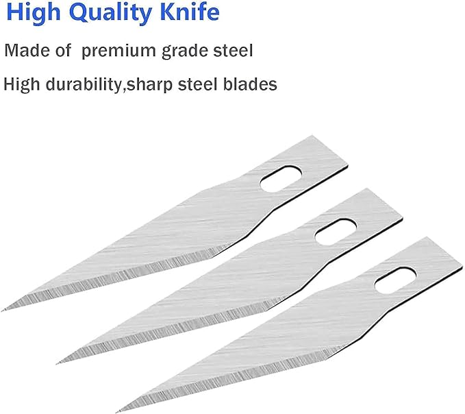 DIYSELF 1PCS Hobby Knife with Safety Cap and Ruler and 20PCS Craft Knife Blades for Crafting