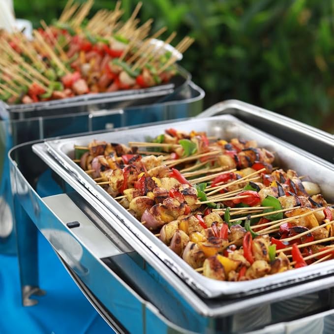300 Pcs 12 inch Natural Bamboo Skewers, Φ=4mm, PEOUWNES Food Sticks for Appetiser, BBQ, Fruit,Cocktail, Grilling Kebabs, Bouquet, Chocolate Fountain, Corn Dog, Kitchen, Barbecue, Crafting and Party