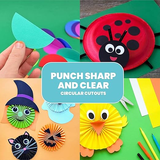 4 Inch Circle Punch, Hole Punch Shapes, Paper Punch Set for Scrapbooking Festival Paper Greeting Card DIY Albums Photos, 200 GSM Weight