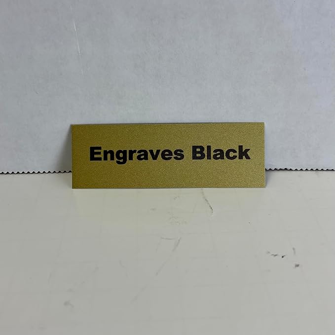 Blank Metal Plates for Laser Engraving - 4 Pack | Aluminum Sheets 0.020" Thick | CO2, Diode, Fiber Laser Compatible | Multiple Sizes & Colors (Gold (engraves black), .75x3 inch)