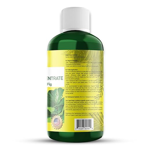 Fiddle Leaf Fig Plant Food β Liquid Seaweed Kelp Fertilizer for Plants β Made in USA (8 OZ)