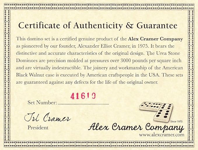 Alex Cramer The Perfect Traveler Classic Domino Set with Leather-Look Travel Case and a Deck of Miniature Playing Cards (Domino Set)