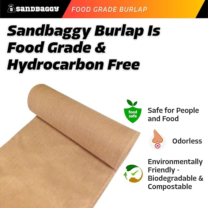 Sandbaggy Burlap Fabric Roll | 40 Inch by 300 ft | Great for Garden, Yard, Wedding, Craft, Decorating Tables | Constructed from Industrial Grade Burlap Fiber | 30% Thicker Than Competition (1 Roll)