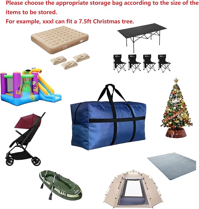 Extra Large Storage Duffle Bag for Travel, Big Foldable XL Duffle Bag for Traveling - Black