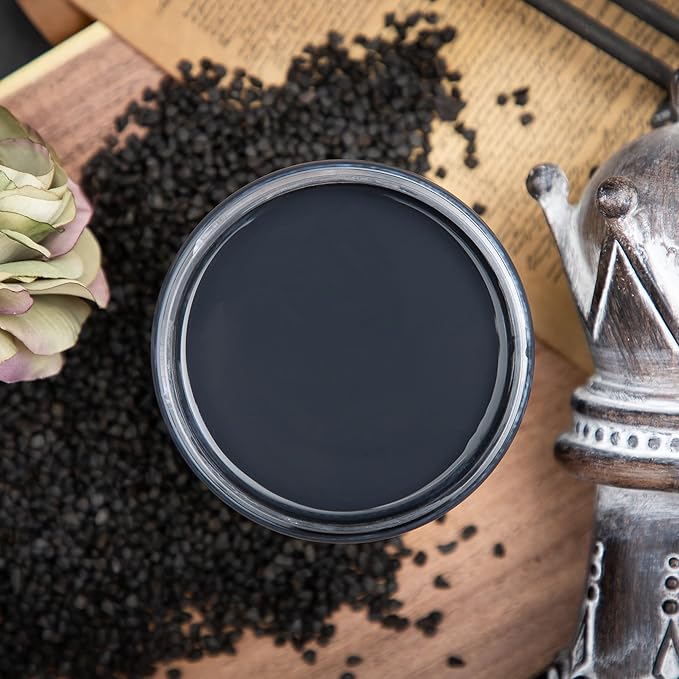 Dixie Belle Paint Company Chalk Finish Furniture Paint - Midnight Sky (32oz) - Matte Blue Black Chic Chalk Mineral DIY Furniture Paint