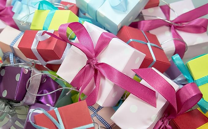 1 Inch Purple Solid Satin Ribbon, 50 Yards Craft Fabric Ribbon for Gift Wrapping Floral Bouquets Wedding Party Decoration
