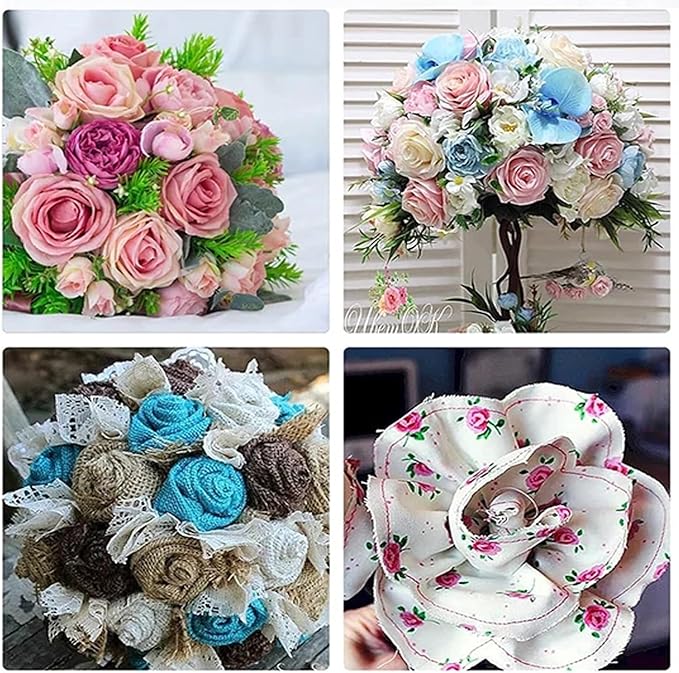 Flower Making Kit, Electric Fabric Flower Maker, Artificial Flower Ironing Machine with 11 Ironing Heads, Adjustable Temperature, Fake Flower Making Tools Kit