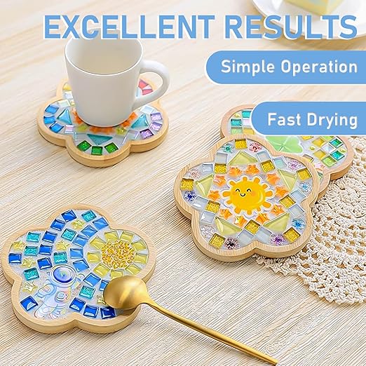Mosaic Crystal Grout, Mosaics Tile Tools, Mosaic Tile Accessories – Essential for Handmade Grouting and Perfect for DIY Craft Projects (White, 8.8oz)
