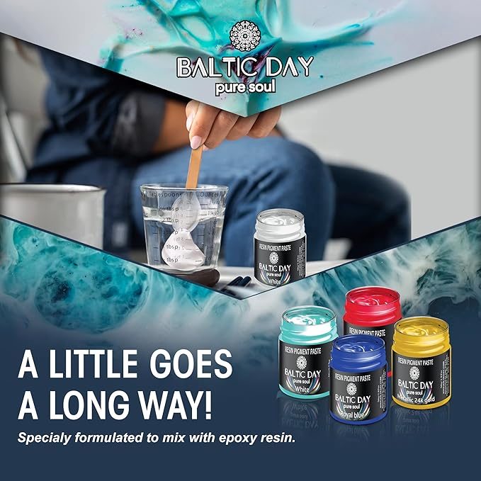 BALTIC DAY Black Abyss Pigment Paste for Epoxy Resin β Ultra-Opaque Black Resin Colorant, 191g/6.7oz β Smooth Blend for Epoxy Art, Jewelry, DIY Crafts