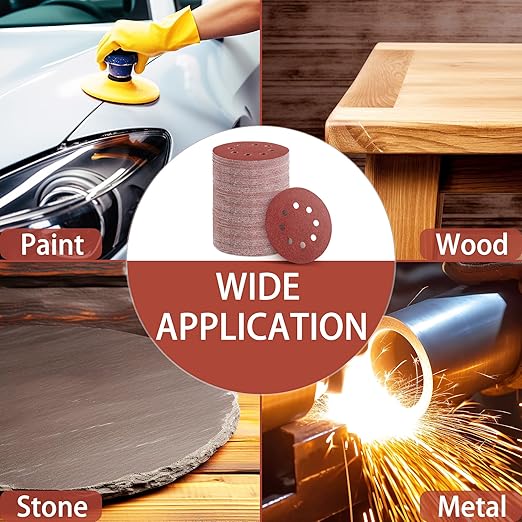 150pcs 600 Grit Sanding Discs, 5-Inch 8-Hole Sandpaper, for Woodworking or Automotive