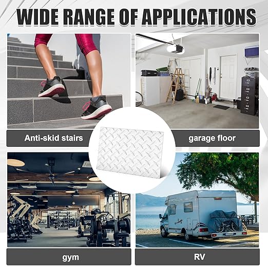1pcs Diamond Plate Sheet Metal Heavy Duty Tread Aluminum Sheet Diamond Tread Plate for Wall Covering, Cargo Trailer, RV and More (9'' X 12'' X 0.08'',Silver)