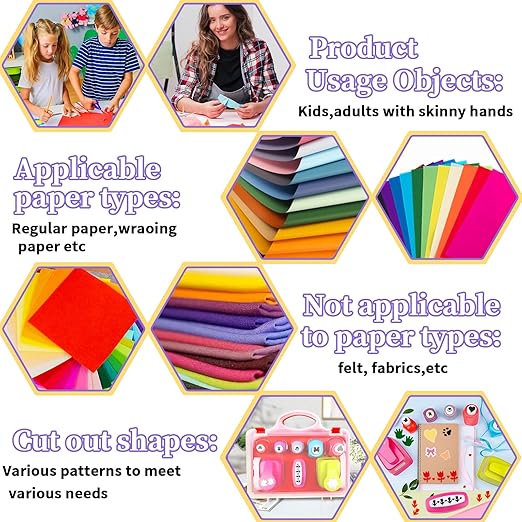 Creative Kids DIY Puncher Craft Set, Paper Hole Punches for Kids, Craft Hole Punch Shapes Set, Shape Cutters for Crafts, Craft Scissors and Hole Punch Set Scrapbook Supplies