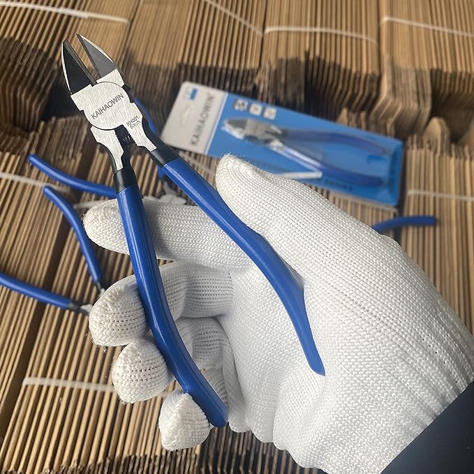 Wire Cutters 2 Pack KAIHAOWIN 6 Inch Wire Cutters Set Spring Loaded Wire Snips Diagonal Cutting Pliers Dikes Precision Wire Clippers Small Flush Cutter for Cutting Wires,Electronics,Cables,Jewelry,DIY