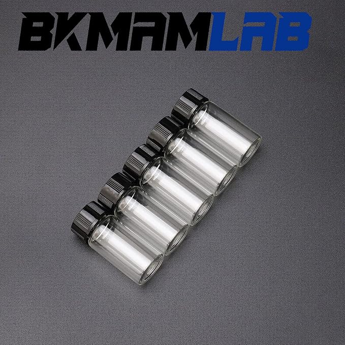 5ml Clear Small Glass Vials 100pcs with Screw Caps(100pcs)