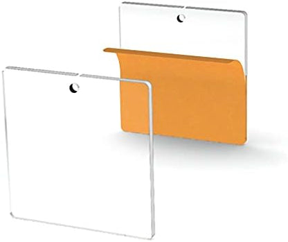 25 Acrylic Square Clear with Hole (Select Size) (2.0")
