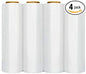 PSBM Stretch Wrap, 4 Pack, 18 Inch x 1000 Feet, 120 Gauge, Clear Plastic Cling, Blown Hand Stretch Film Rolls for Packaging Moving Packing Pallets