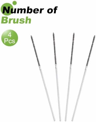 HARFINGTON 4pcs Wire Bore Brush 6 x 1/8" 1/8 Inch Shank Stainless Steel - Image 3