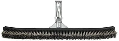 Poolmaster Stainless Steel Pool Algae Brush, Heavy-Duty Aluminum Back, - Image 3