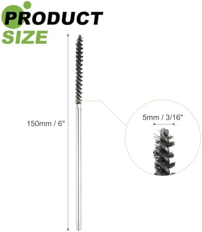 HARFINGTON 4pcs Wire Bore Brush Set 6 Inch Length 5/32 Inch Shank Stainless - Image 2