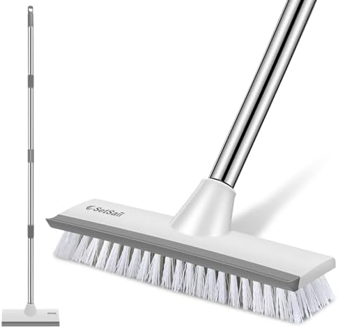 SetSail Floor Scrub Brush with 51-Inch Long Adjustable Handle 2 in 1 Scrape by SetSail