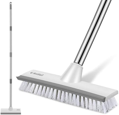 SetSail Floor Scrub Brush with 51-Inch Long Adjustable Handle 2 in 1 Scrape by SetSail