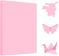 A4 Origami Paper Pink 100 Sheets, 8.27×11.7 inch Double Sided Color Easy Fold Big Origami Paper A4 Colored Copy Papers Thin 70gsm for Beginners, DIY handwork Art and Craft Projects (210 x 297 mm)