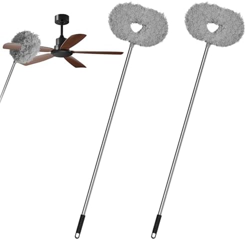 2PCS Ceiling Fan Cleaner Duster, Adjustable Microfiber Duster by Storystore
