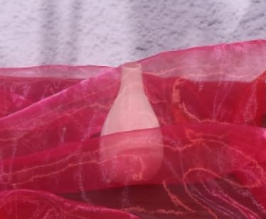 Two-Tone Iridescent Holographic Organza Fabric - 11 Yards by The Yard | Lightweight Sheer Tulle | for Wedding Dresses, Party Decor, DIY Crafts, Shiny Backdrops(ICY Shimmery Magenta)