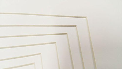 5x7 Mat for 8.5x11 Frame - Precut Mat Board Acid-Free Show Kit with Backing Board, and Clear Bags Marzipan Beige 5x7 Photo Matte For a 8.5x11 Picture Frame Matboard for Framing, Pack of 100 Mats
