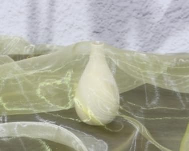 Two-Tone Iridescent Holographic Organza Fabric - 5.5 Yards by The Yard | Lightweight Sheer Tulle | for Wedding Dresses, Party Decor, DIY Crafts, Shiny Backdrops(Shimmery ICY Yellow)