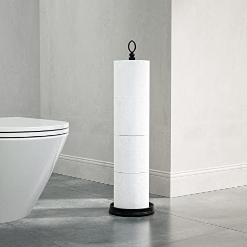 ROLABAM Heavy Weighted Toilet Paper Holder Free Standing, Spare Toilet Paper - Image 5