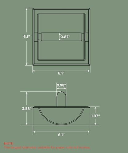 FORIOUS Recessed Toilet Paper Holder - Image 2