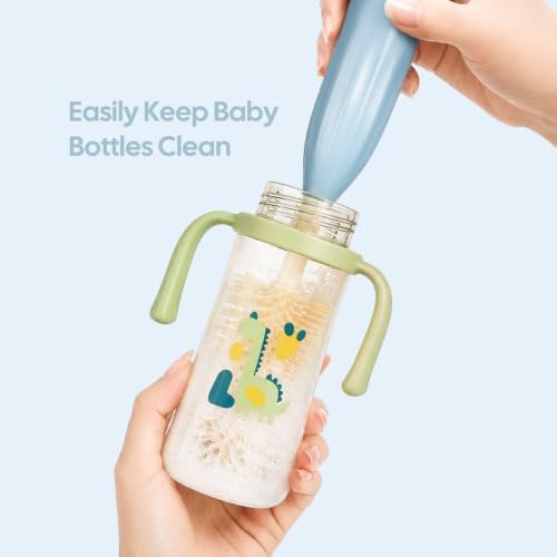 Baby Bottle Brush with Push-Press Foam Design, Silicone Bottle Brush - Image 5