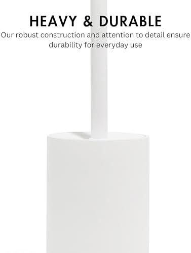 Yew Design Matte White Toilet Bowl Brush - Image 3